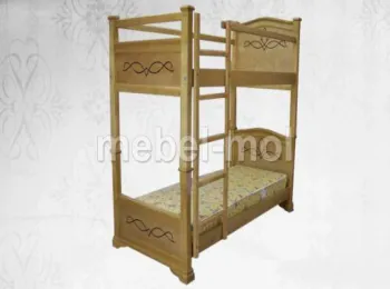 Кровать из дуба «Двухъярусная Соната»