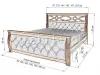Кровать «Петергоф с каретной вставкой» из массива дерева от производителя маленькое фото 3