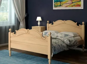 Двуспальная кровать  «Филёнка 1 резная»