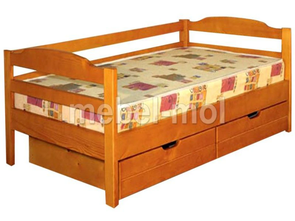 Детская кровать «Детская без ящиков 2» из массива дерева от производителя