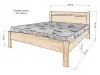 Кровать «Луара» из массива дерева от производителя маленькое фото 7