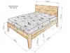 Кровать «Данте» из массива дерева от производителя маленькое фото 10