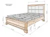 Кровать «Классика с мягкой вставкой» из массива дерева от производителя маленькое фото 10
