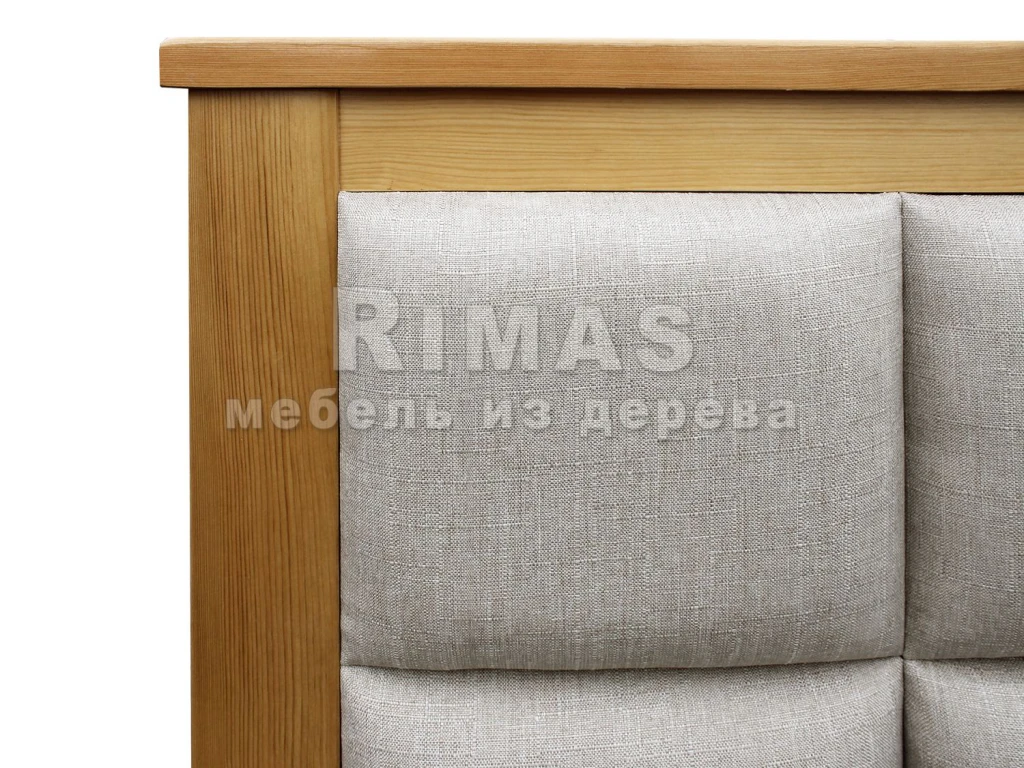 Кровать «Классика с мягкой вставкой» из массива дерева от производителя большое фото 9