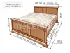 Кровать «Венеция-2» из массива дерева от производителя маленькое фото 2
