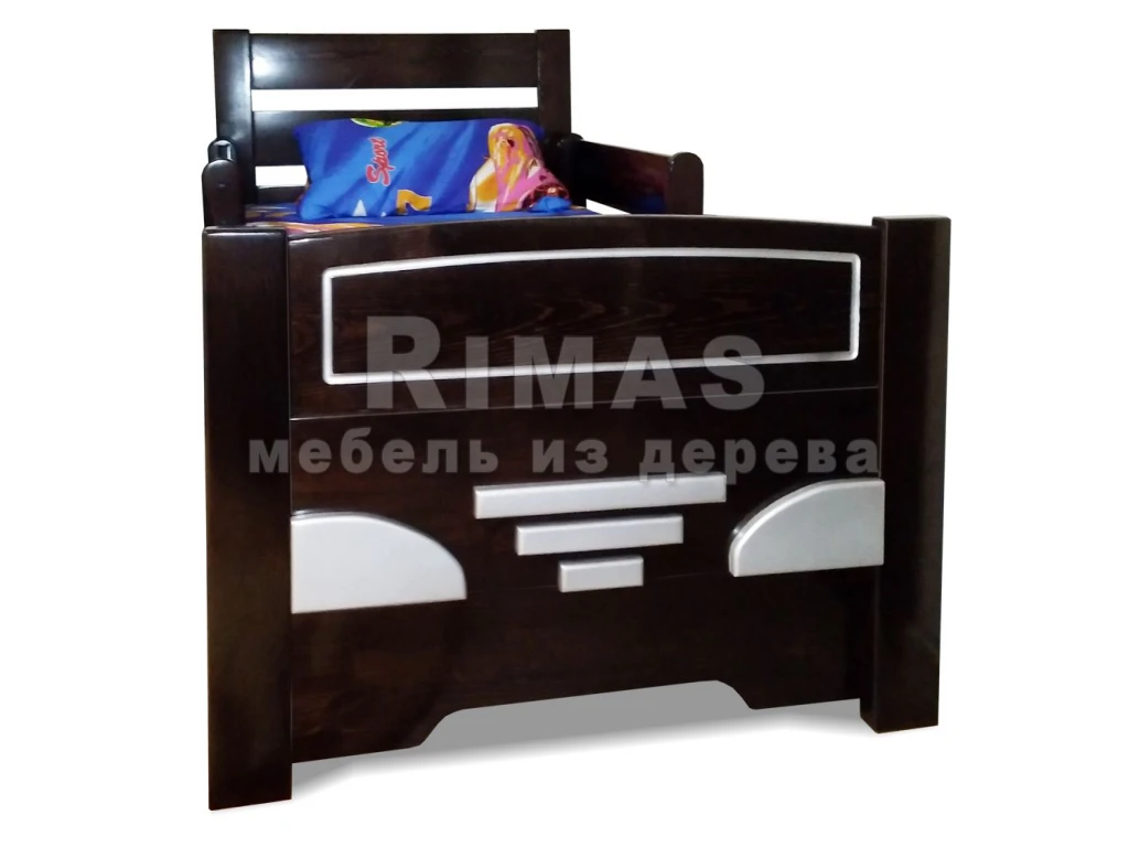 Детская кровать «Автошка» из массива дерева от производителя большое фото 2