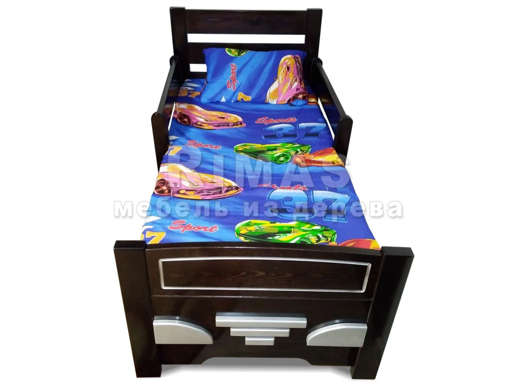 Детская кровать «Автошка» из массива дерева от производителя большое фото 3