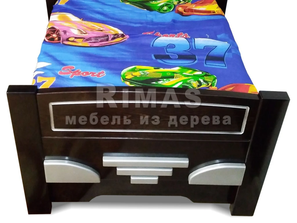 Детская кровать «Автошка» из массива дерева от производителя большое фото 4