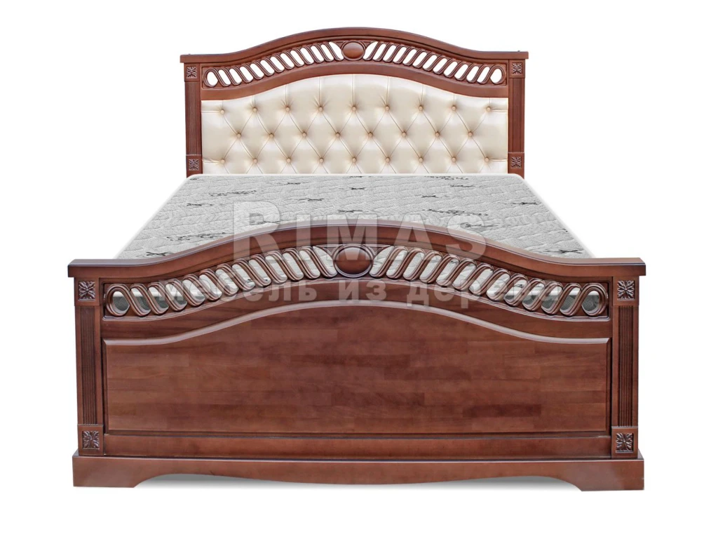 Кровать «Милена (мягкая)» из массива дерева от производителя большое фото 3