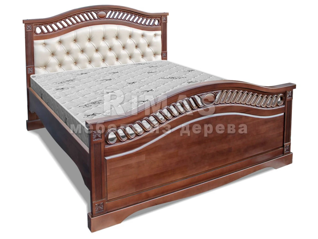 Кровать «Милена (мягкая)» из массива дерева от производителя большое фото 4
