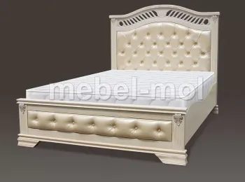 Кровать из березы «Оливия Элит с каретной стяжкой»