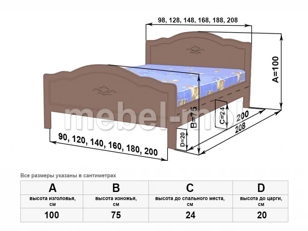 Кровать «Сонька» из массива дерева от производителя большое фото 5
