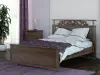 Кровать «Ирида (резная)» из массива дерева от производителя маленькое фото 1