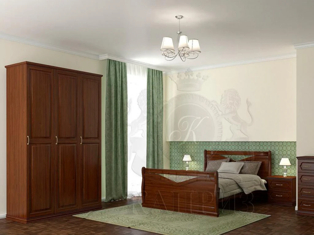 Шкаф «№6 3 створки» из массива дерева от производителя большое фото 2