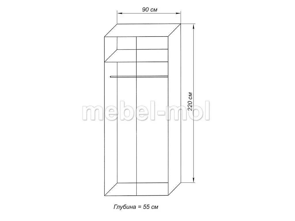 Шкаф «2-х ств Бали» из массива дерева от производителя большое фото 2