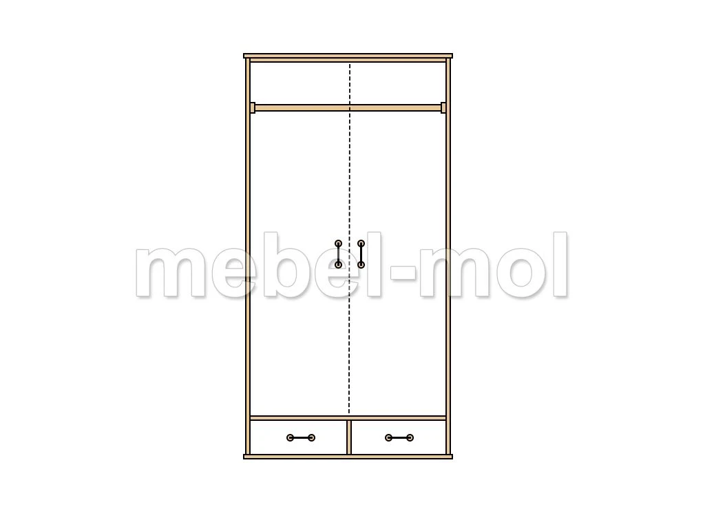 Шкаф «ЭКО-21» из массива дерева от производителя большое фото 2