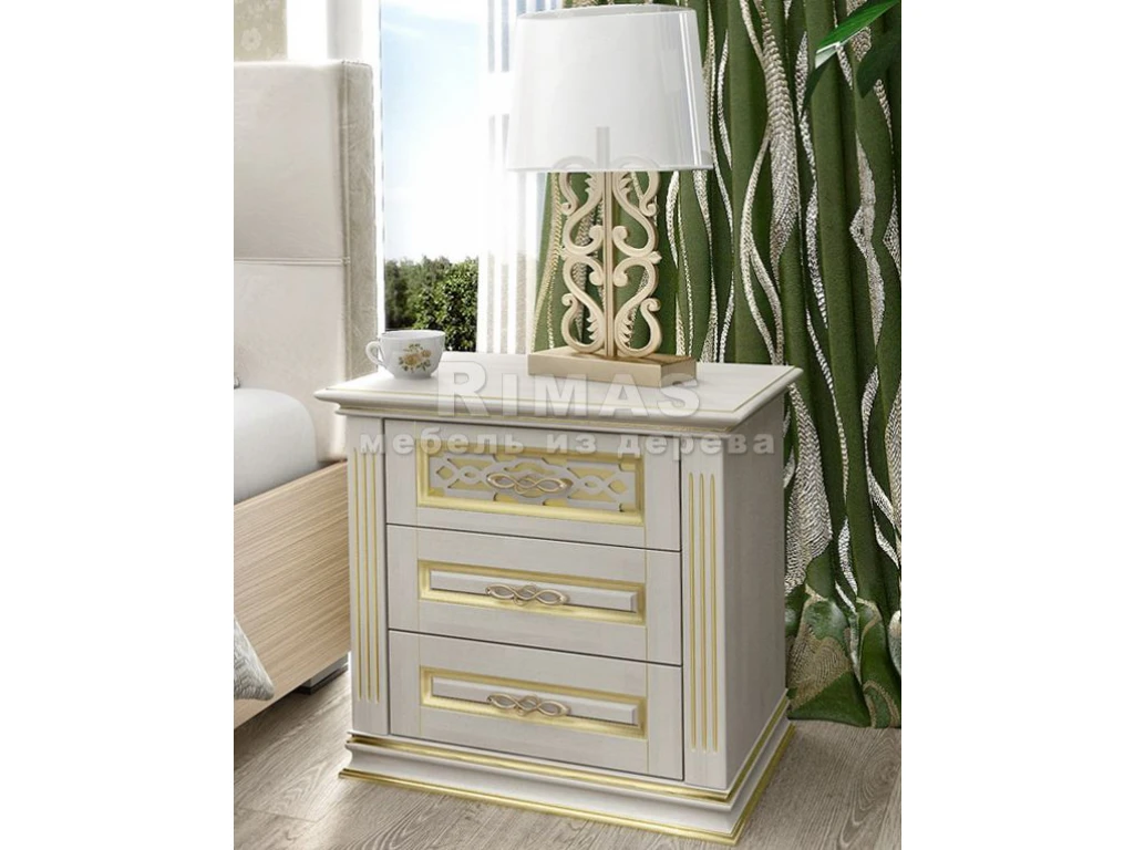 Тумба «Пальмира 3 ящ» из массива дерева от производителя большое фото 2