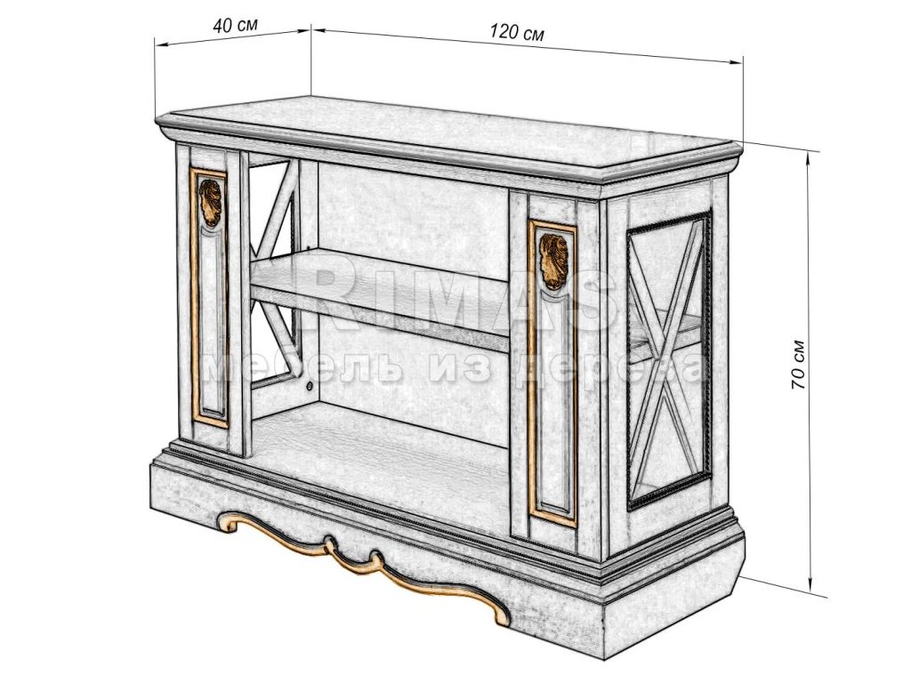 Тумба «Милано тв 2» из массива дерева от производителя большое фото 8