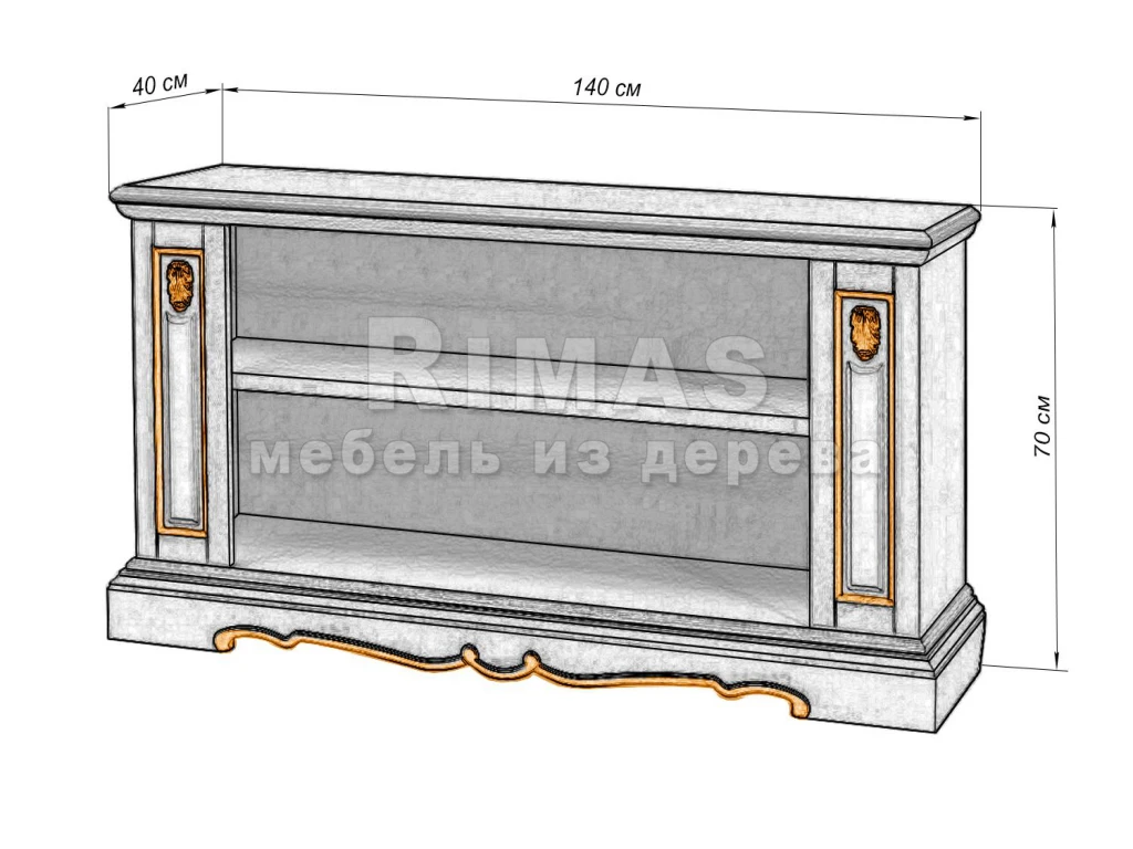 Тумба «Милано тв 4» из массива дерева от производителя большое фото 9