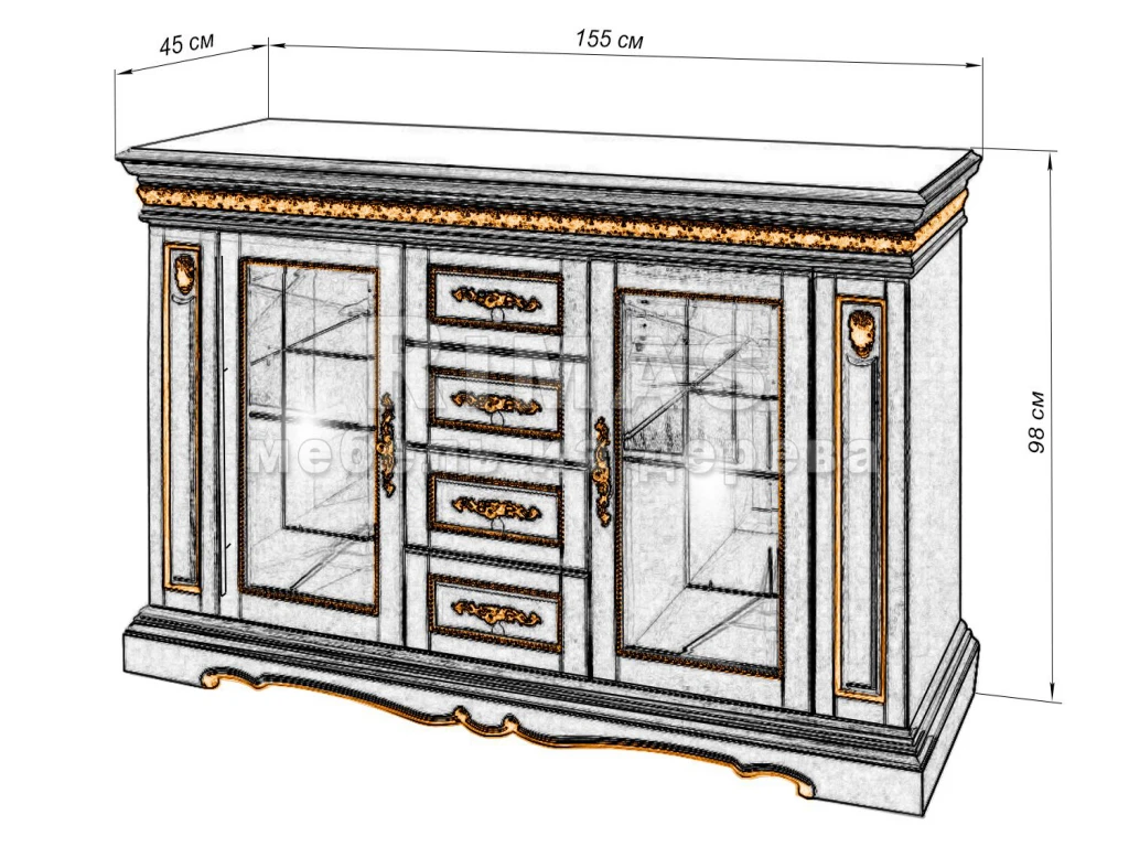 Тумба «Милано тв 5» из массива дерева от производителя большое фото 10