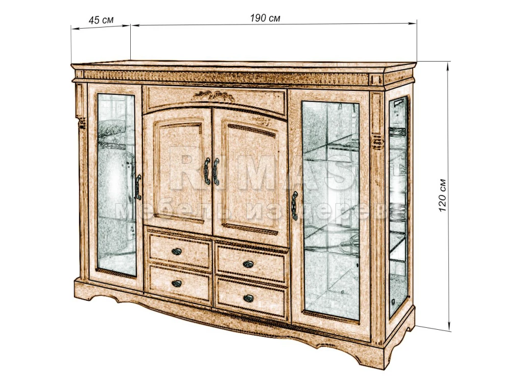 Тумба «Валео 2» из массива дерева от производителя большое фото 4