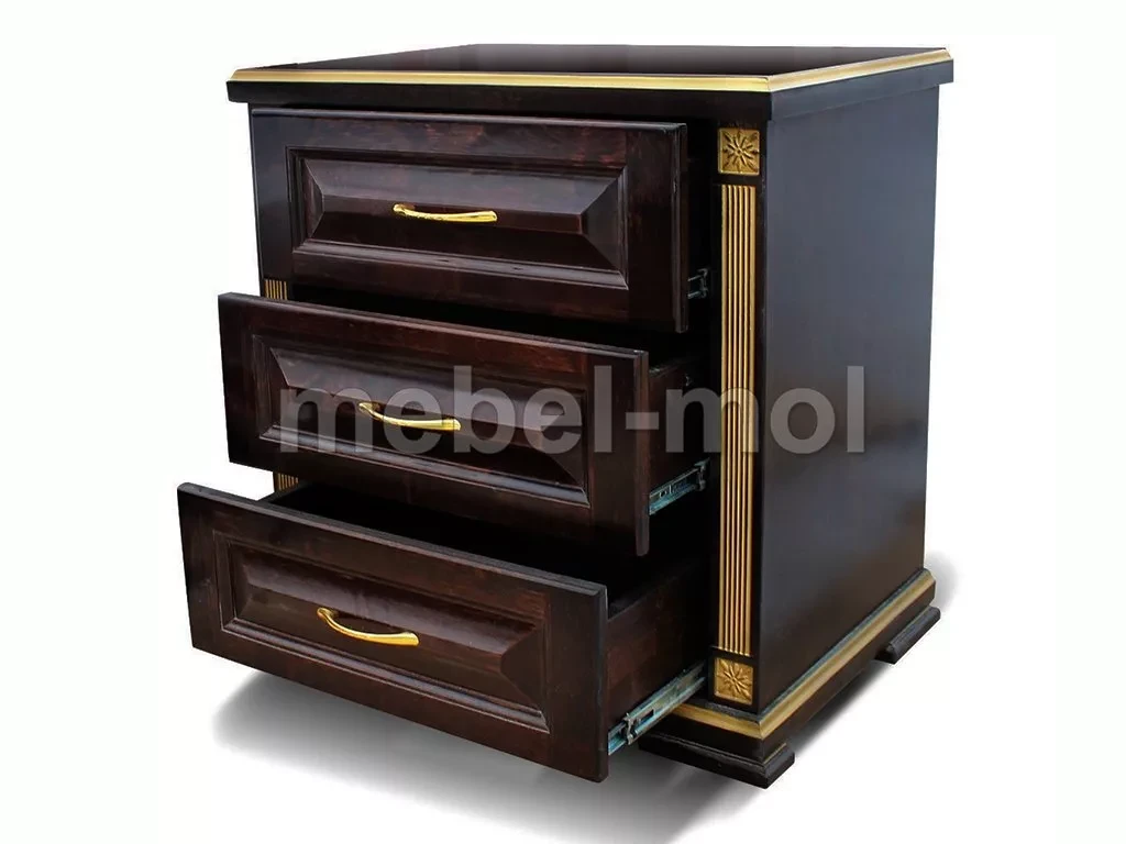 Тумба «Грета 3 ящ (берёза)» из массива дерева от производителя большое фото 2