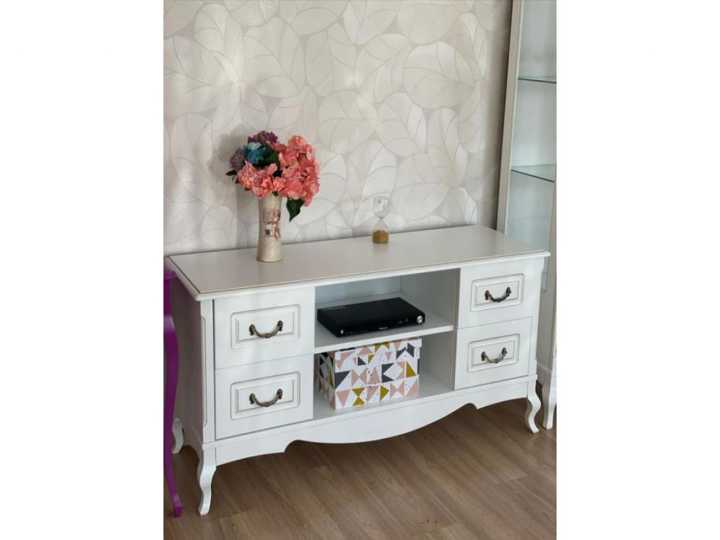 Тумба «Авиньон под ТВ 4 ящика» из массива дерева от производителя большое фото 2