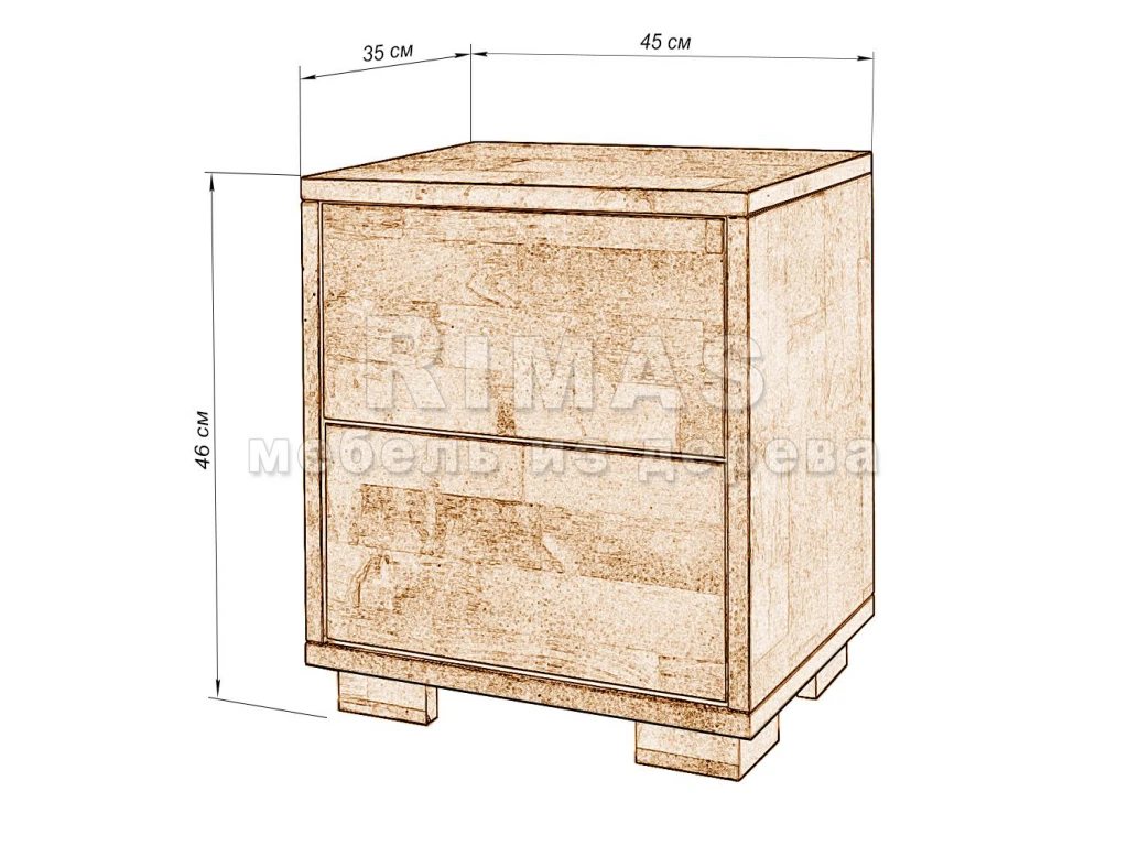 Тумба «Данте» из массива дерева от производителя большое фото 12
