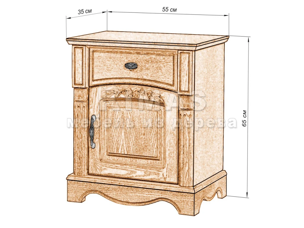 Тумба «Валео» из массива дерева от производителя большое фото 7