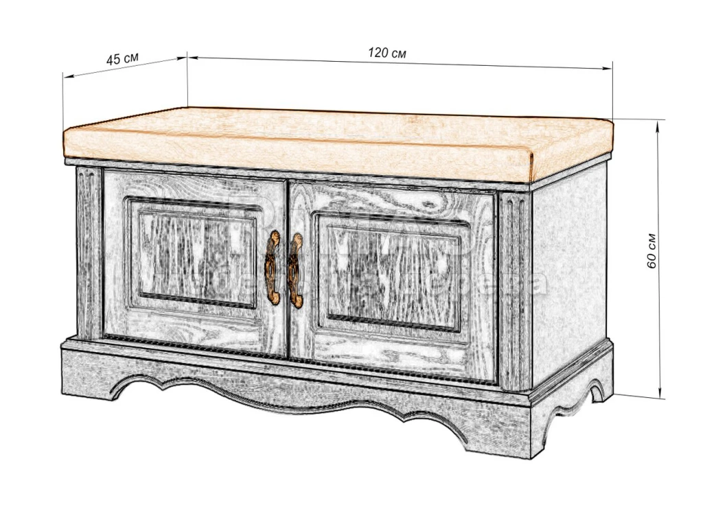 Тумба «Валео об» из массива дерева от производителя большое фото 7